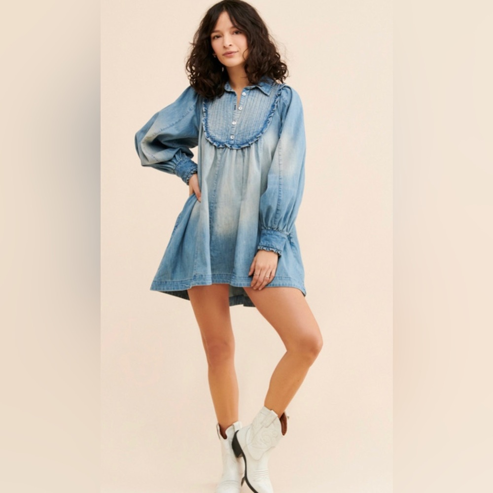 Free People Arabella Babydoll Mini Dress